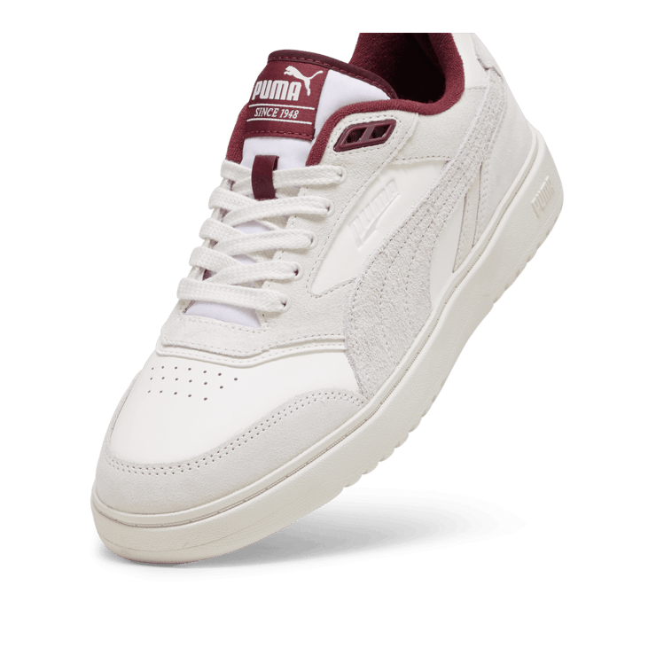 PUMA Doublecourt PRM Sneakers in Warm White/Dark Jasper Angle 3