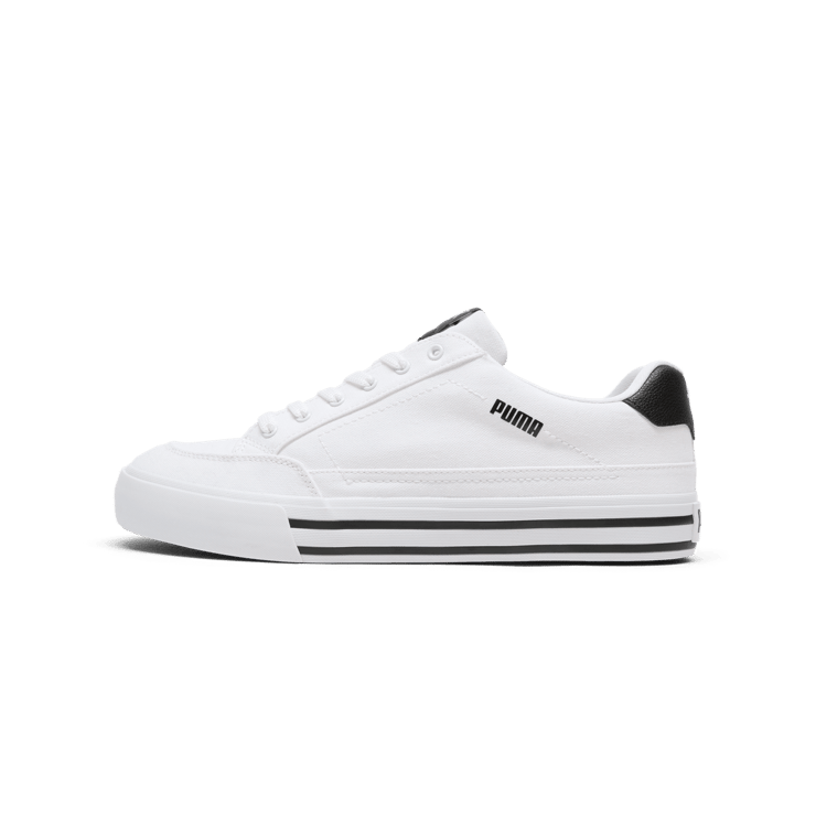 PUMA Court Classic Vulc Sneakers in White/Black Angle 0