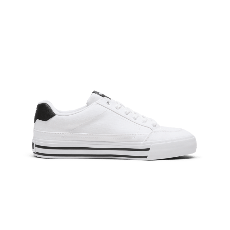 PUMA Court Classic Vulc Sneakers in White/Black Angle 2
