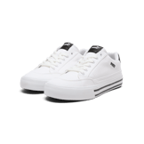 PUMA Court Classic Vulc Sneakers in White/Black Angle 5