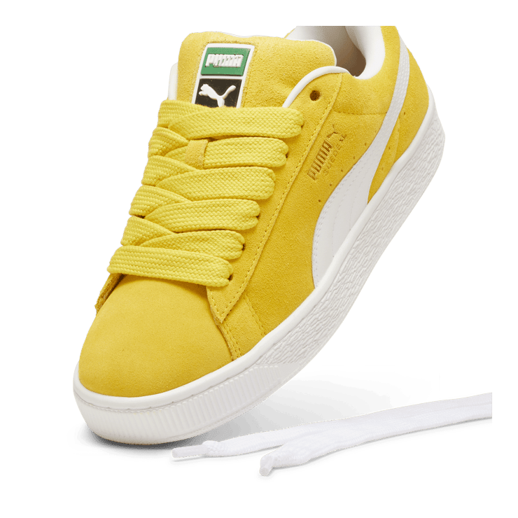 PUMA Suede XL Sneakers in Fresh Pear/White Angle 3