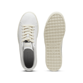 PUMA Clyde Leather Sneakers in White/Silver Mist/Frosted Ivory Angle 1