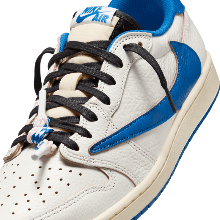 Air Jordan 1 Retro Low OG fragment design Travis Scott Sail Military Blue Angle 8