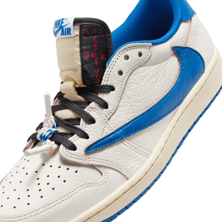 Air Jordan 1 Retro Low OG fragment design Travis Scott Sail Military Blue Angle 9