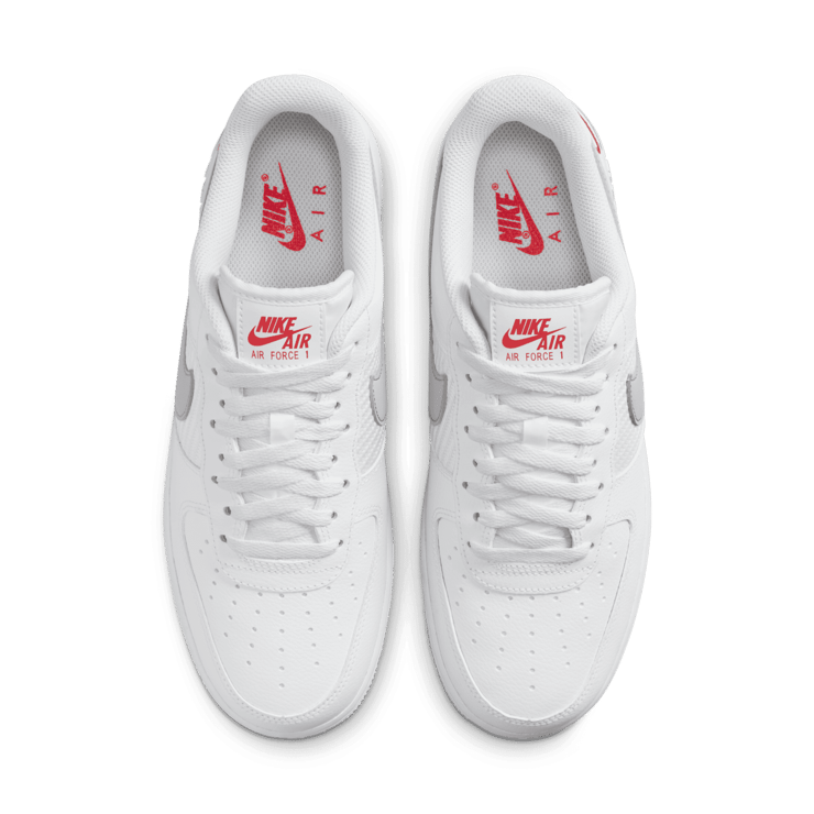 Nike Air Force 1 Low White Wolf Grey Picante Red Angle 2