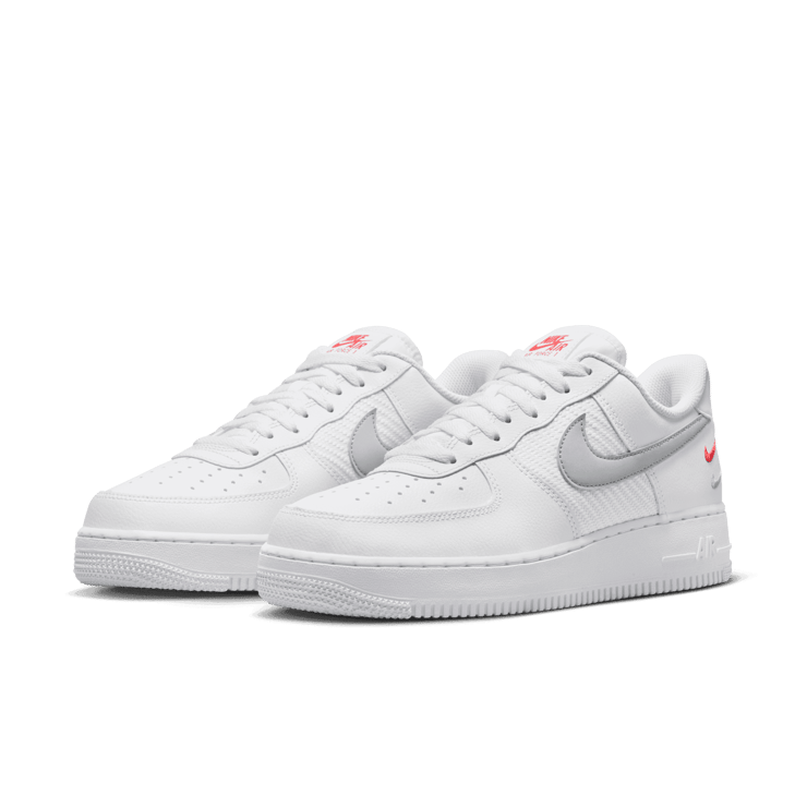 Nike Air Force 1 Low White Wolf Grey Picante Red Angle 3