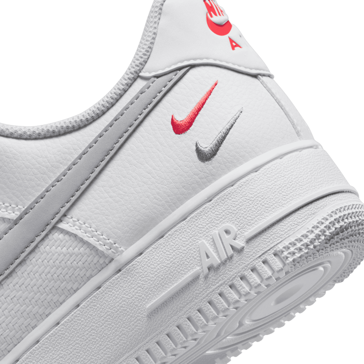 Nike Air Force 1 Low White Wolf Grey Picante Red Angle 6