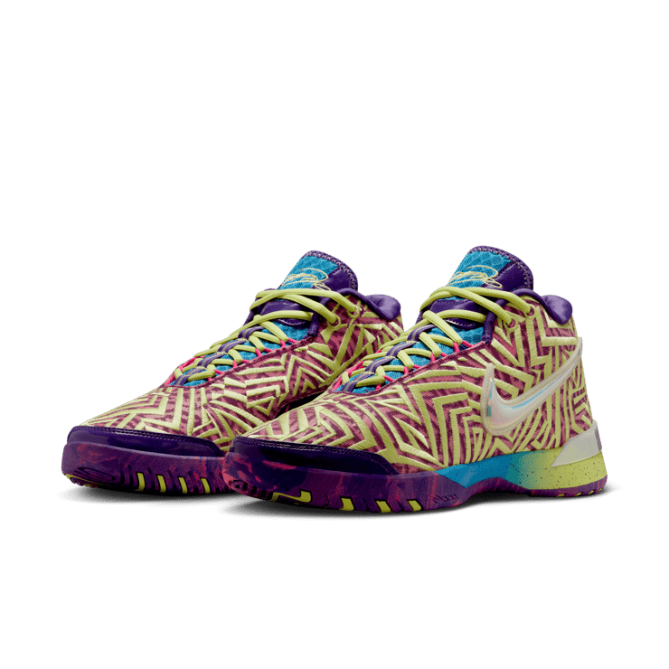 Nike LeBron NXXT Genisus Viotech Light Lemon Twist Angle 2