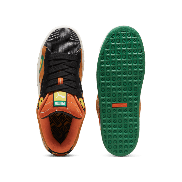 PUMA Suede XL DÃa De Los Muertos Sneakers in Caramel Latte/Black Angle 0