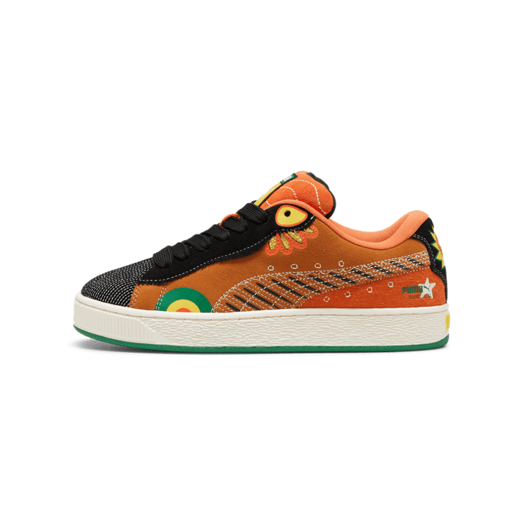 PUMA Suede XL DÃa De Los Muertos Sneakers in Caramel Latte/Black Angle 1