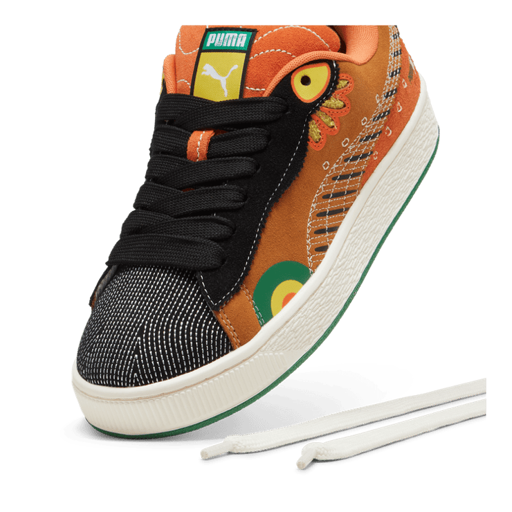 PUMA Suede XL DÃa De Los Muertos Sneakers in Caramel Latte/Black Angle 2