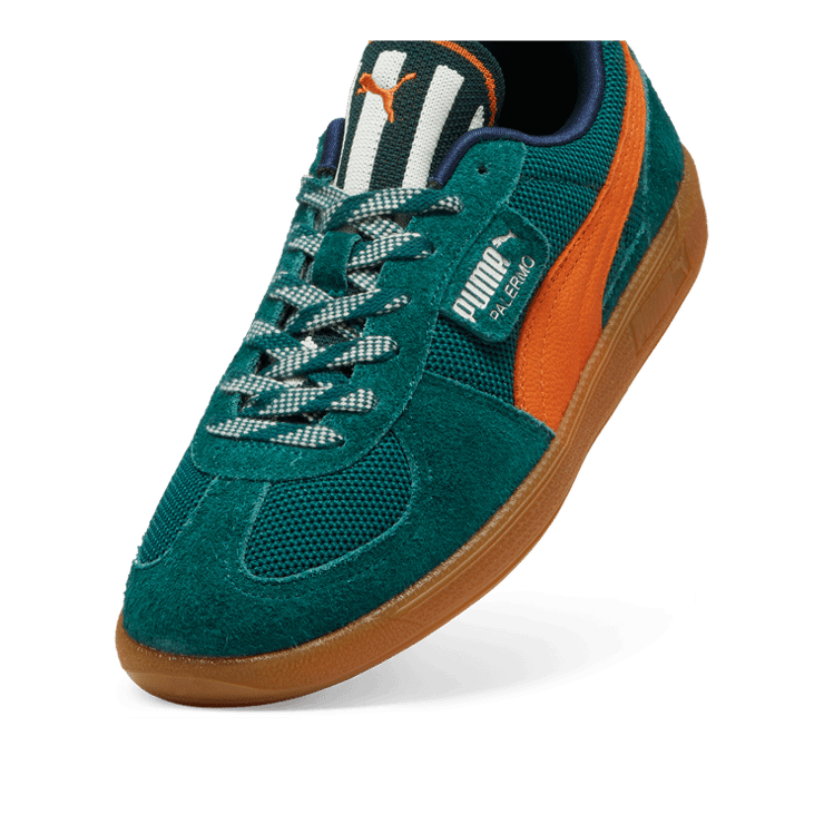 PUMA Palermo Supertifo Sneakers in Dark Myrtle/Maple Syrup Angle 2