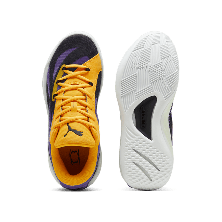 PUMA All-Pro NITROâ¢ Basketball in Team Violet/Yellow Sizzle/White Angle 0