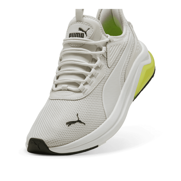 PUMA Amplifier Sneakers in Feather Grey/White/Black Angle 2