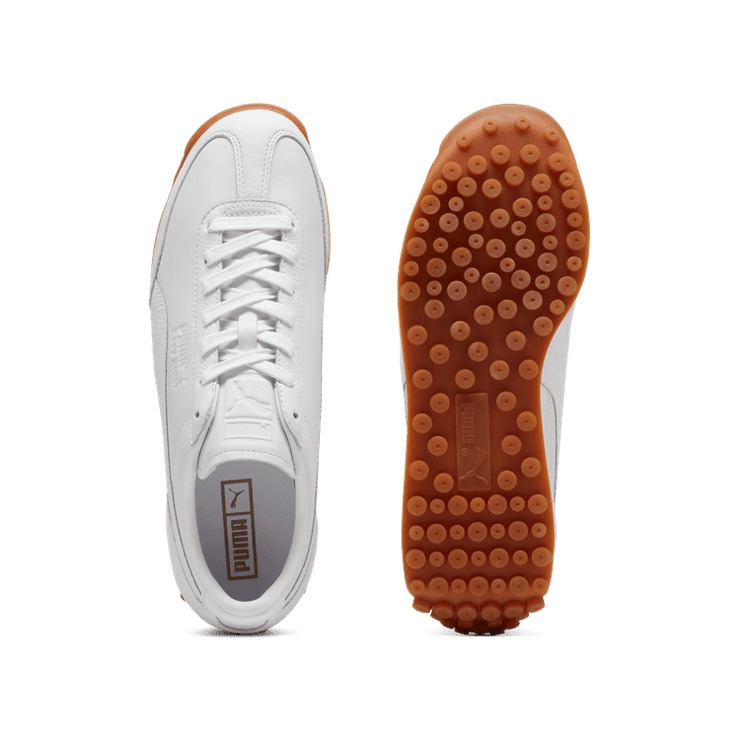 PUMA Easy Rider Leather Sneakers in White/Frosted Ivory Angle 0