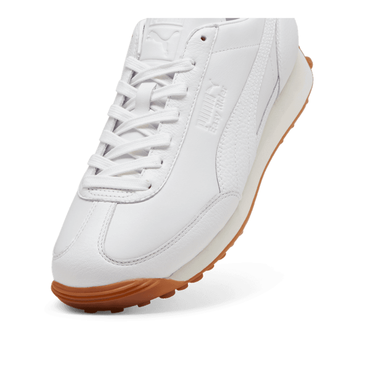 PUMA Easy Rider Leather Sneakers in White/Frosted Ivory Angle 2