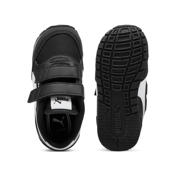 PUMA ST Runner v4 Nylon s' Sneakers in Black/White (TD) Angle 0