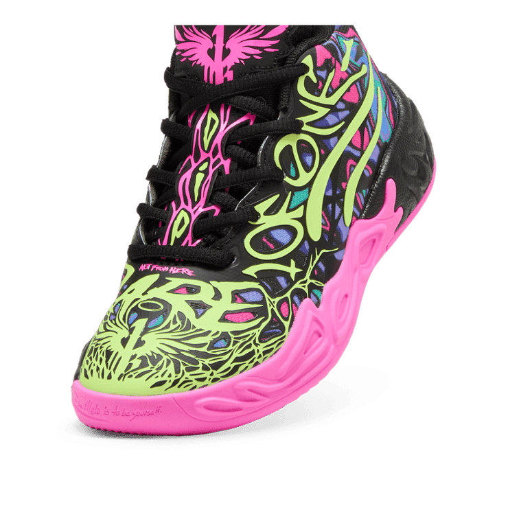 PUMA x LAMELO BALL MB.04 Heem Basketball in Black (PS) Angle 2