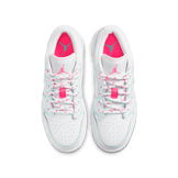 Jordan 1 Low White Green Pink (GS) Angle 1