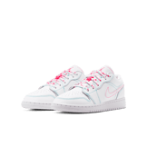 Jordan 1 Low White Green Pink (GS) Angle 2