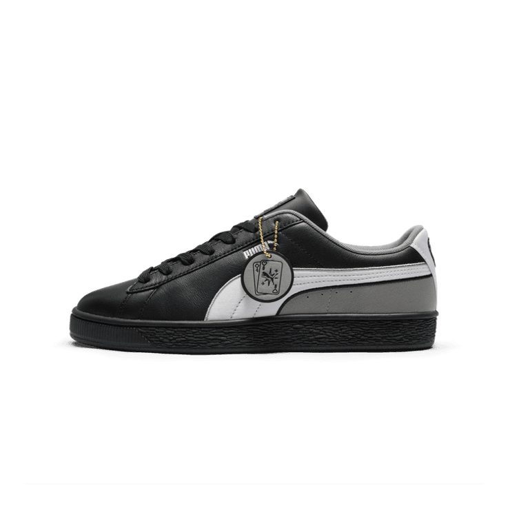 PUMA Basket Vegas Flagship Sneakers in Black/Feather Grey/Stormy Slate Angle 1