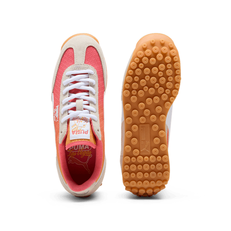 PUMA Easy Rider MF Vegas Flagship Sneakers in Alpine Snow/Peach Frost/White Angle 0