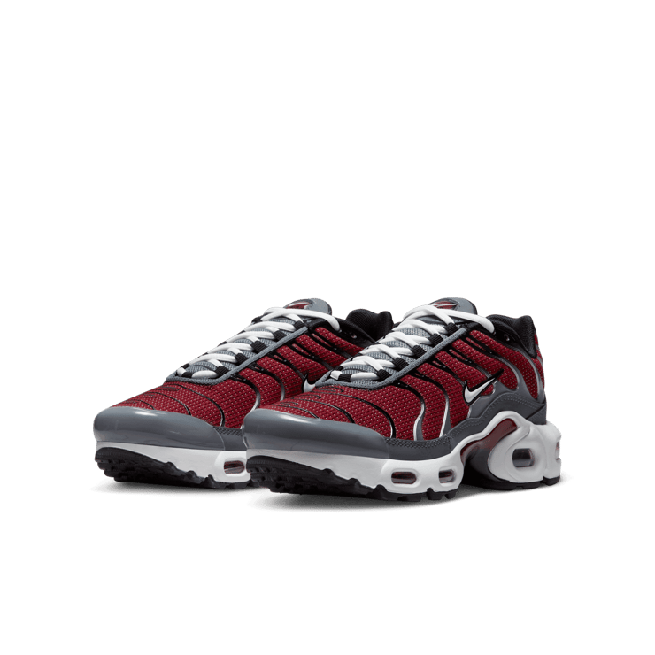 Nike Air Max Plus 'Team Red Cool Grey' (GS) Angle 2