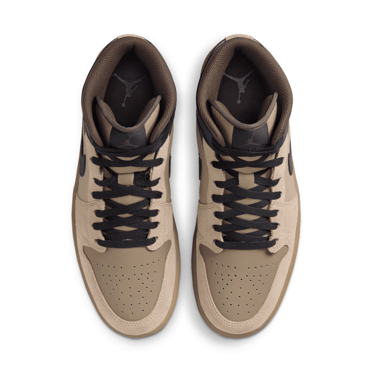 Air Jordan 1 Mid Khaki Black Angle 1
