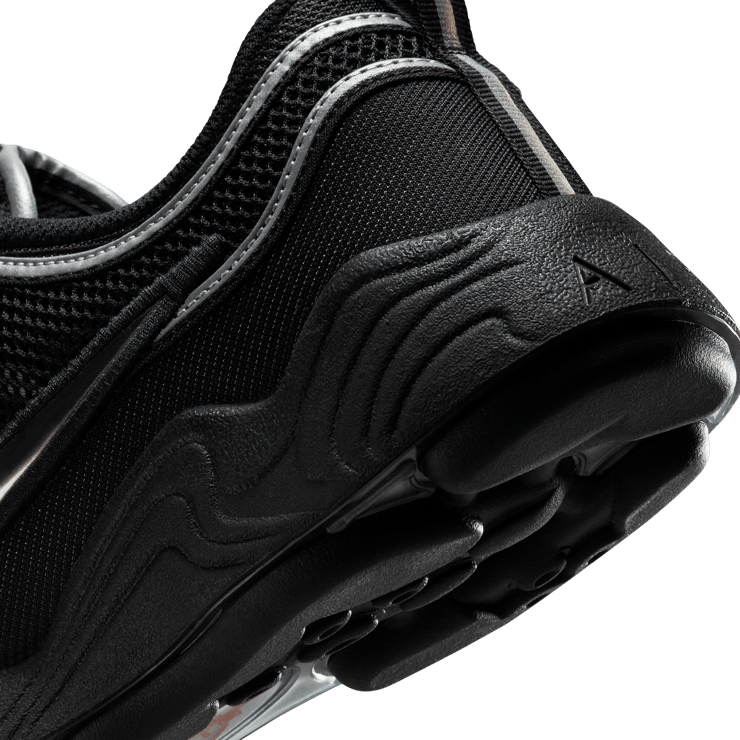 Nike Air Zoom Spiridon Black Metallic Silver Angle 9