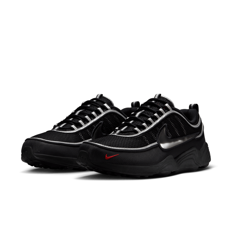 Nike Air Zoom Spiridon Black Metallic Silver Angle 8
