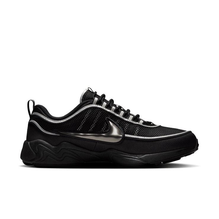 Nike Air Zoom Spiridon Black Metallic Silver Angle 7