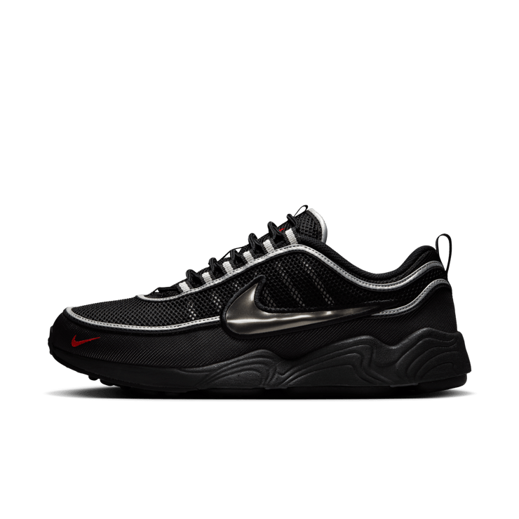 Nike Air Zoom Spiridon Black Metallic Silver Angle 5