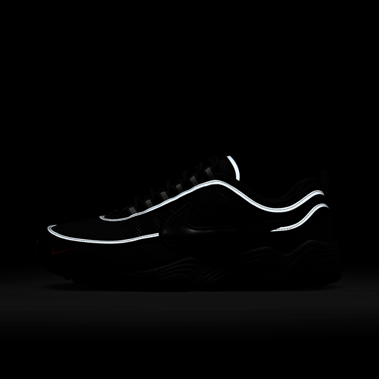 Nike Air Zoom Spiridon Black Metallic Silver Angle 3