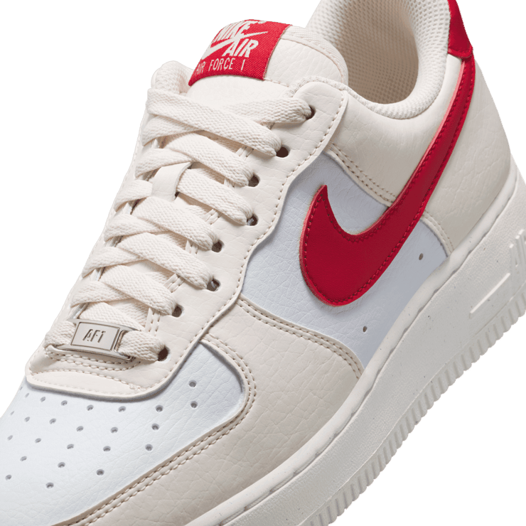Nike Air Force 1 Low '07 NN Pale Ivory University Red (W) Angle 4