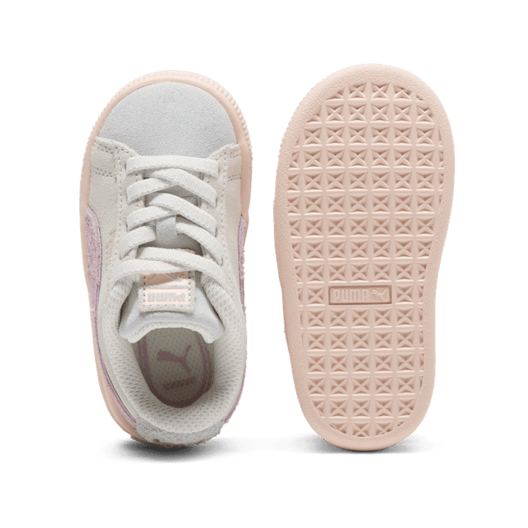 PUMA Suede Easter s' Sneakers in Warm White/Silver Mist/Grape Mist (TD) Angle 0