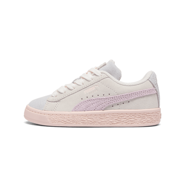 PUMA Suede Easter Sneakers in Warm White/Silver Mist/Grape Mist (PS) Angle 1