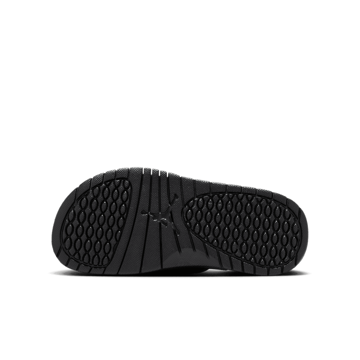 Jordan Hydro 5 Retro Slides in Black | 555511-061 (GS) Angle 1