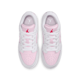 Air Jordan 1 Low in Pink | 553560-608 (GS) Angle 1