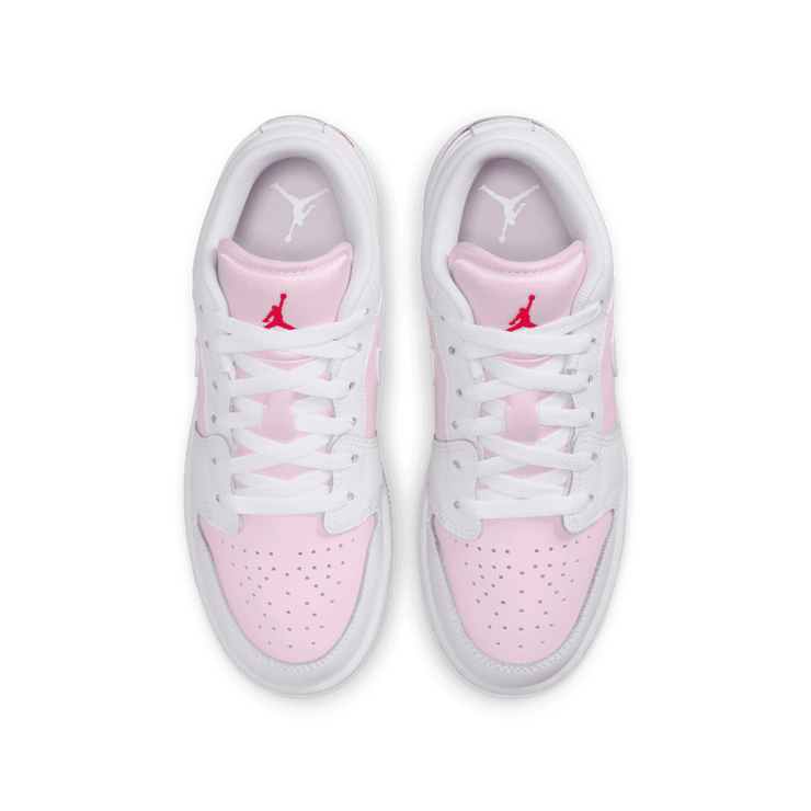 Air Jordan 1 Low in Pink | 553560-608 (GS) Angle 1