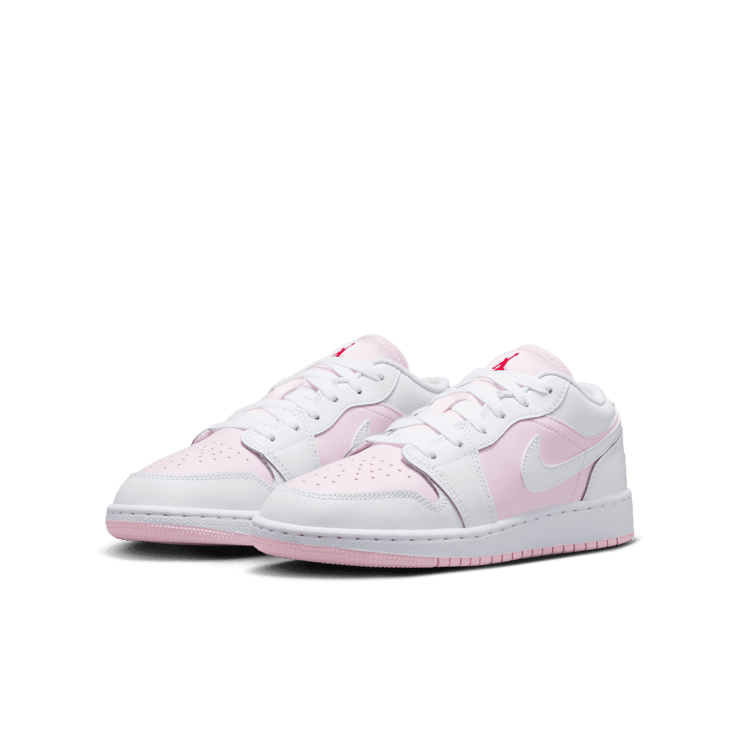 Air Jordan 1 Low in Pink | 553560-608 (GS) Angle 2