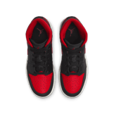 Air Jordan 1 Mid in Black | DQ8423-067 (GS) Angle 0