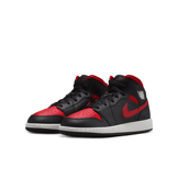 Air Jordan 1 Mid in Black | DQ8423-067 (GS) Angle 1