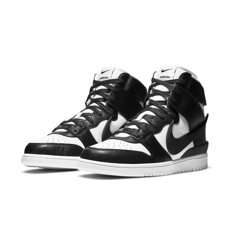 Nike Dunk High Ambush Black White Angle 2