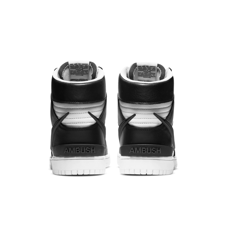 Nike Dunk High Ambush Black White Angle 3