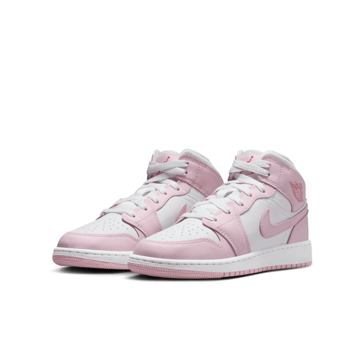 Air Jordan 1 Mid in Pink | DQ8423-608 (GS) Angle 2