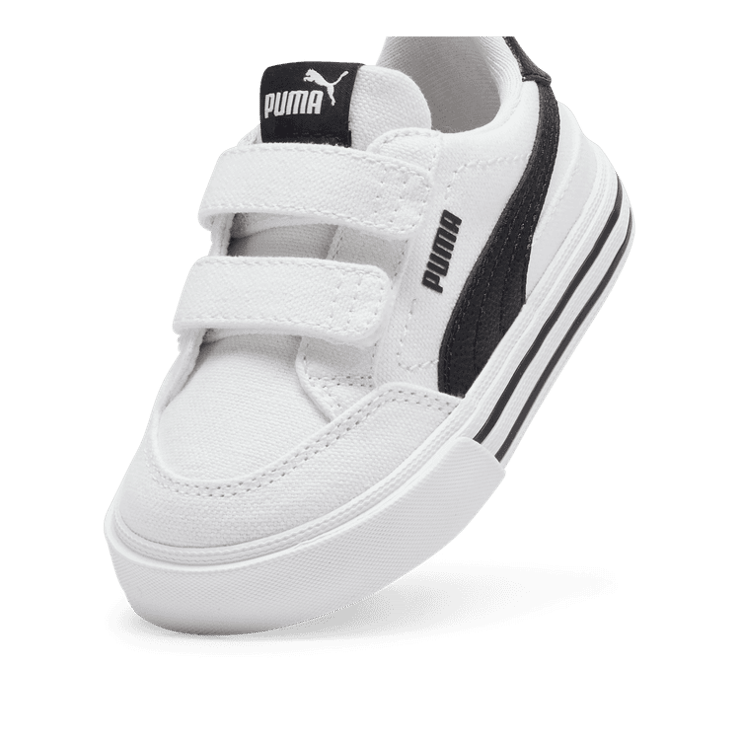 PUMA Court Classic Vulc Formstrip s' Sneakers in White/Black (TD) Angle 2