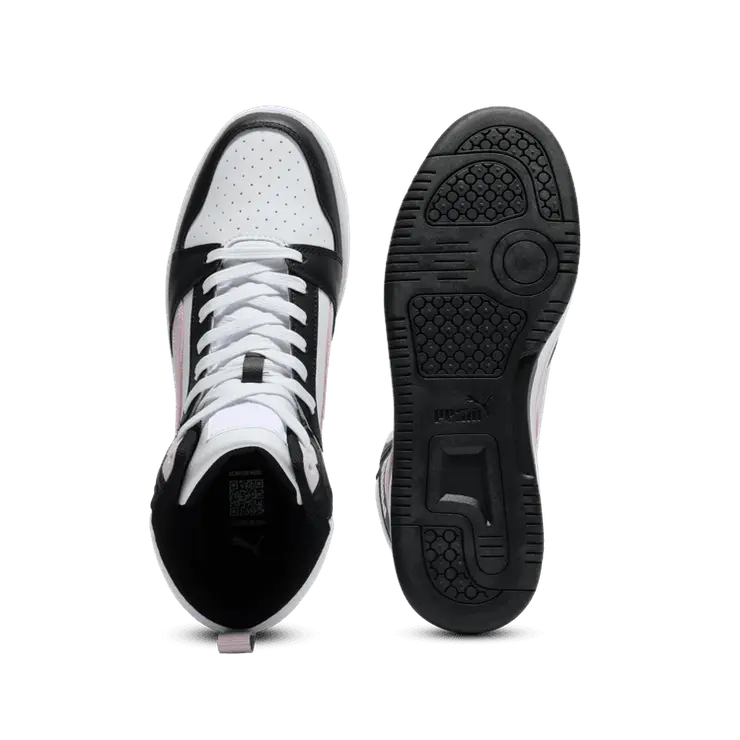 PUMA Rebound V6 Mid Sneakers in White Angle 0
