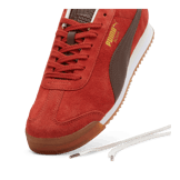PUMA Roma Suede Sneakers in Mars Red/Espresso Brown/Gum Angle 2