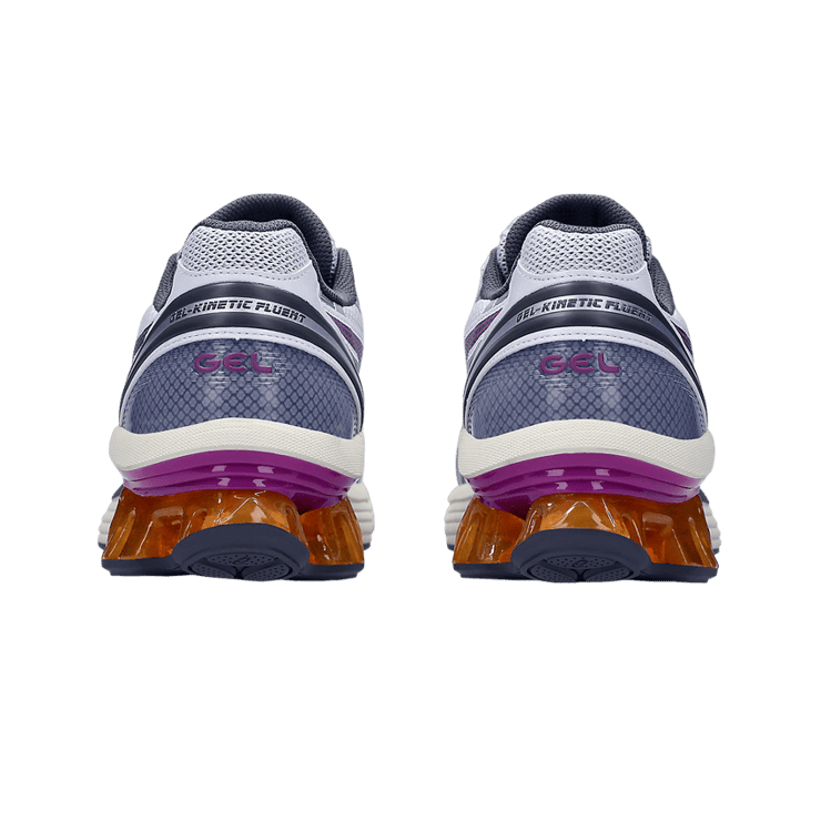 ASICS Gel-Kinetic Fluent White Truffle Grey Angle 3