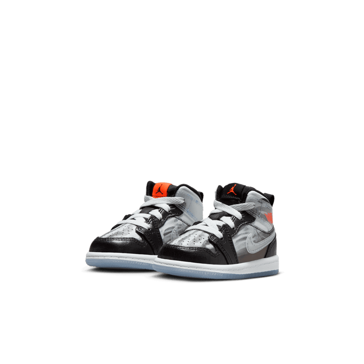 Jordan 1 Mid Sneaker School in Black | HF3211-001 (TD) Angle 2